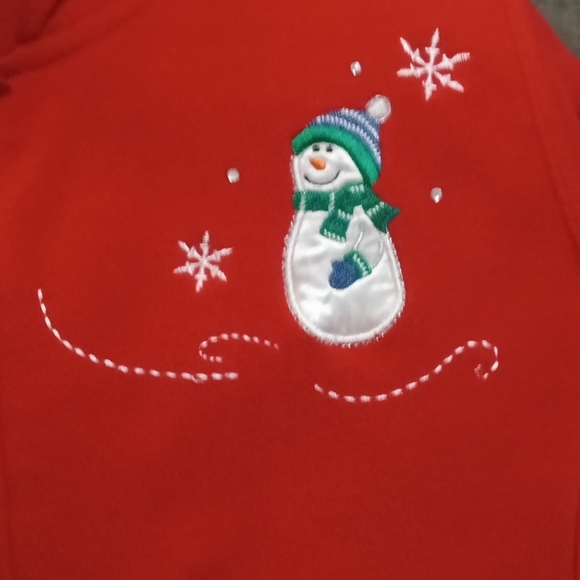 Holiday Editions Red Vest with Snowman Embroidery - Picture 4 of 5